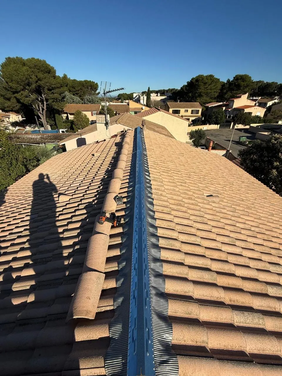Rénovation de faîtage : avant
