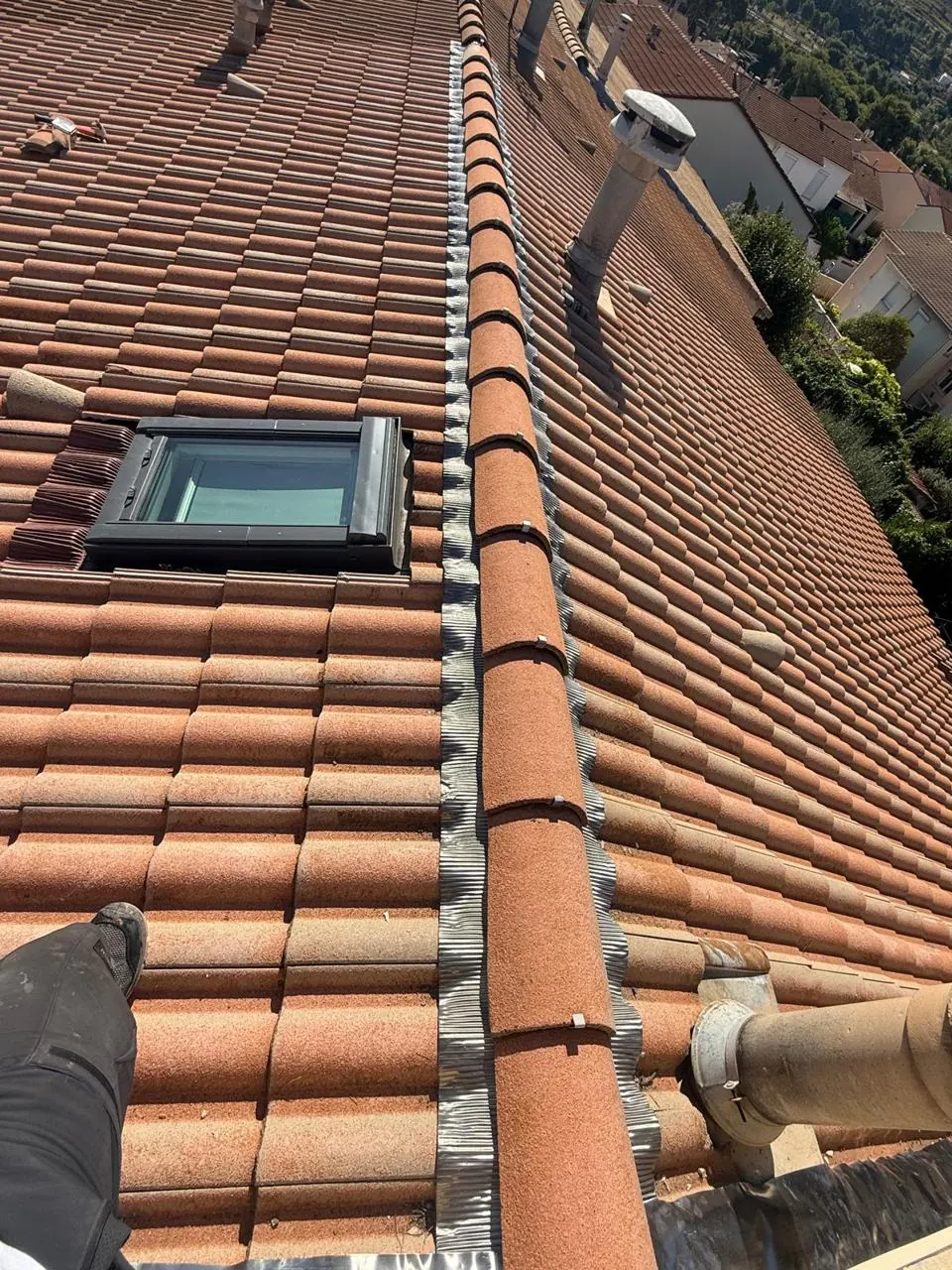 Faîtage et closoir ventilé : après