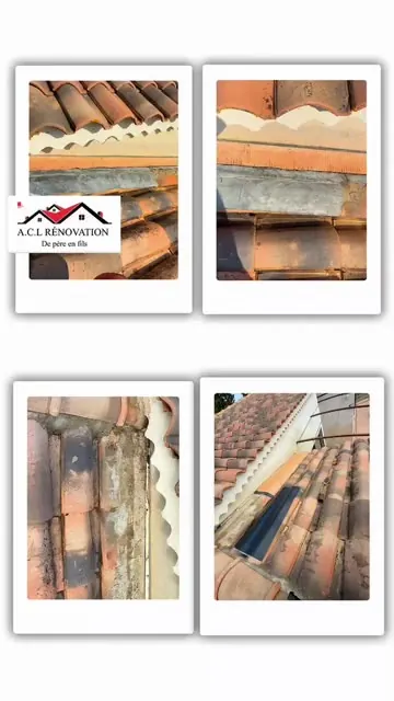 Rénovation de faîtage : avant et après